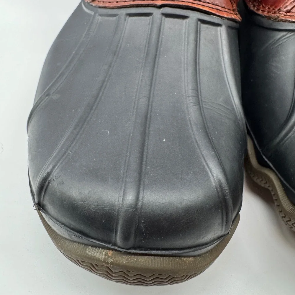 Sperry Avenue Duck Boots Mens 10 Brown Black Waterproof Leather STS10548